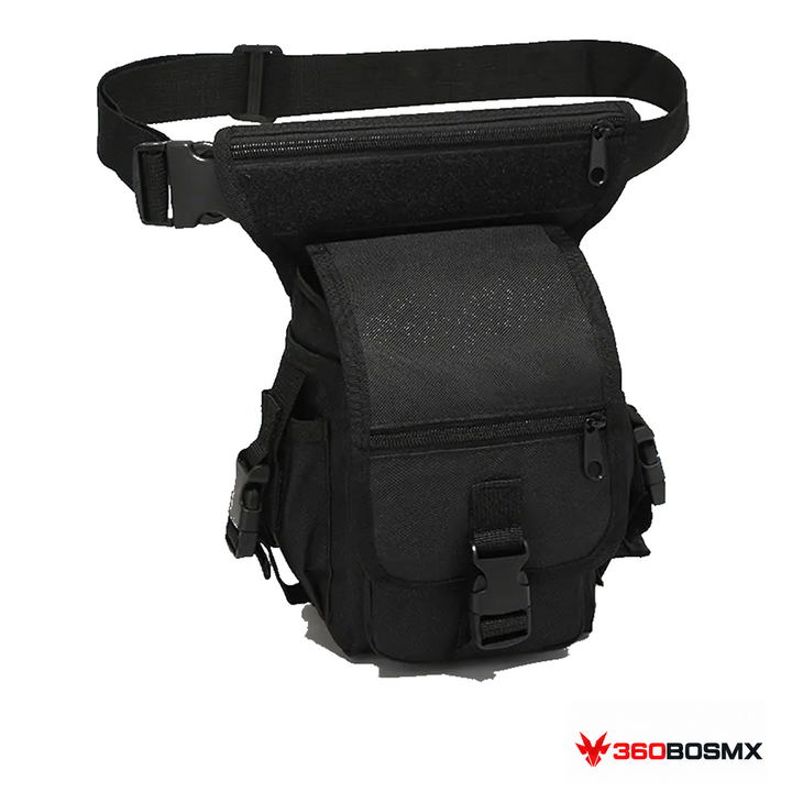 Bolsa de pierna Gagaty ajustable de nailon para celular — Negro