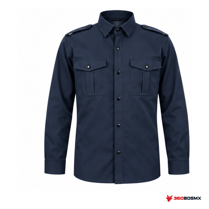 Camisola táctica con cierre oculto, Azul marino