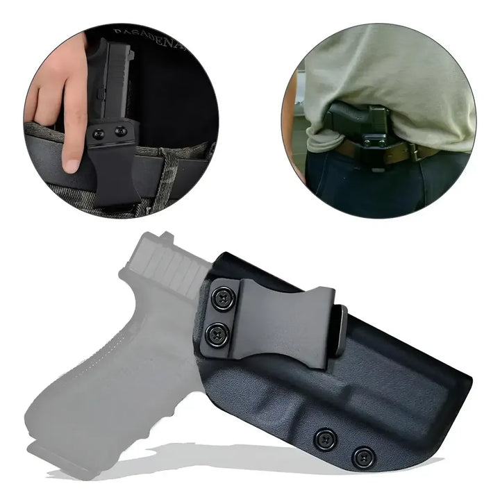 Funda Kydex IWB para Glock 17/19/25 y compatibles — Negra - vista 1