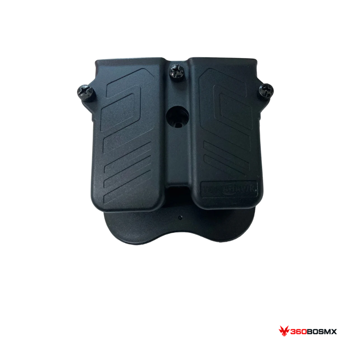 Holster con porta cargador doble WG8802 negro | 360BOSMX