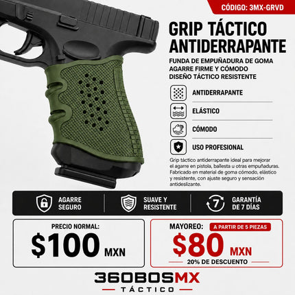 Grip Tactico Corta Goma Verde