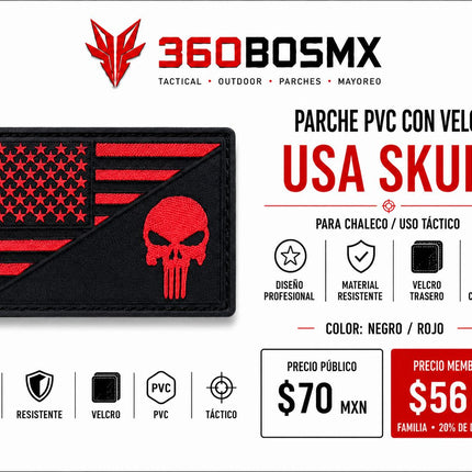 Parche PVC c/ Velcro Bandera