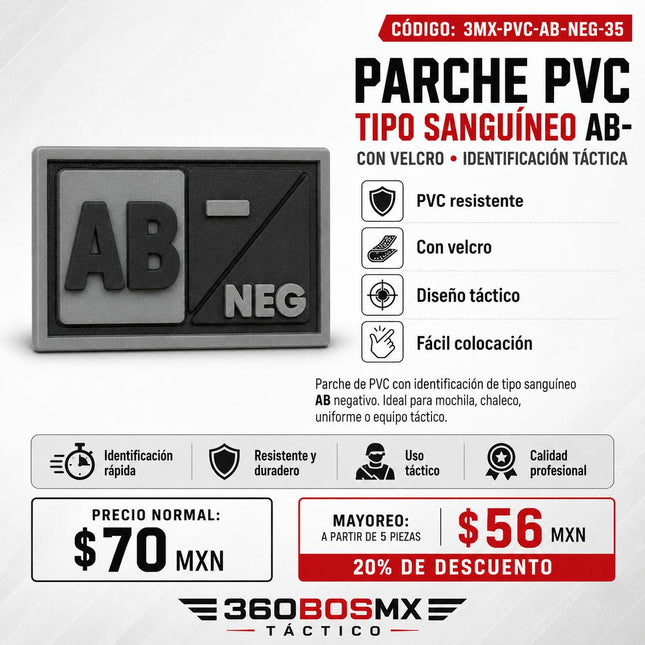 Parche PVC Tipo De Sangre