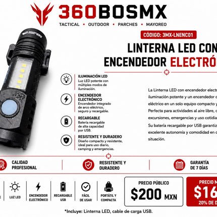 Lampara Led Recargable Encendedor