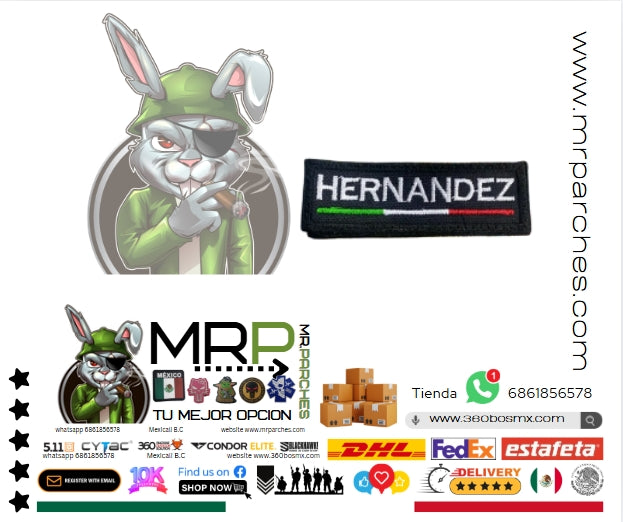 Parche Bordado C/ Velcro Hernandez	40	3BM-0318 C21 JD MP