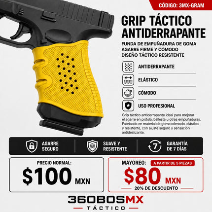 Grip Tactico Corta Goma Amarillo