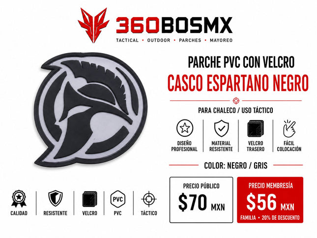 Parche PVC c/ Velcro Espartano