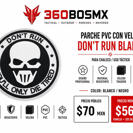 Parche PVC c/ Velcro Dont Run A2