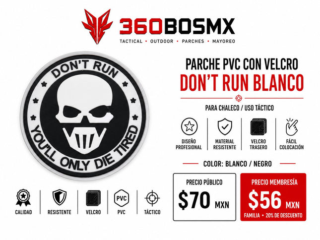 Parche PVC c/ Velcro Dont Run A2
