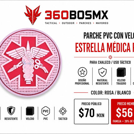 Parche PVC c/ Velcro Estrella Medica