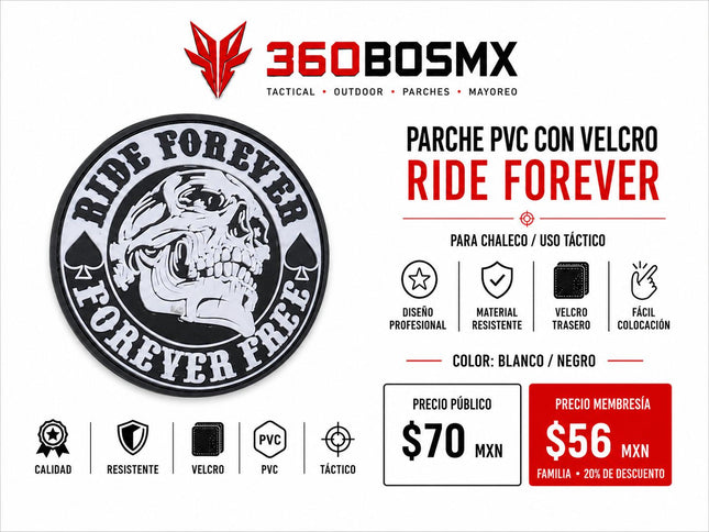 Parche PVC c/ Velcro Ride Forever A3