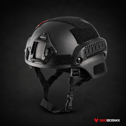 Casco Táctico con Rieles y Base para Cámara GJP-2000 - Negro