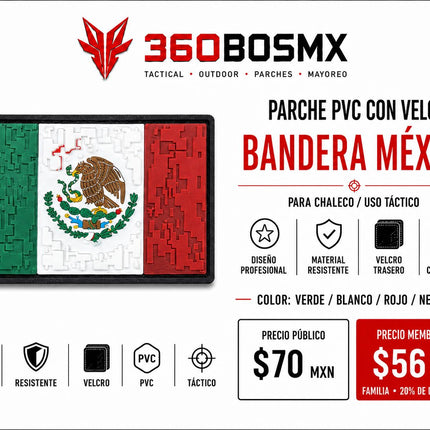 Parche PVC c/ Velcro Bandera