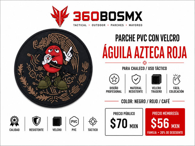 Parche PVC c/ Velcro Mexico