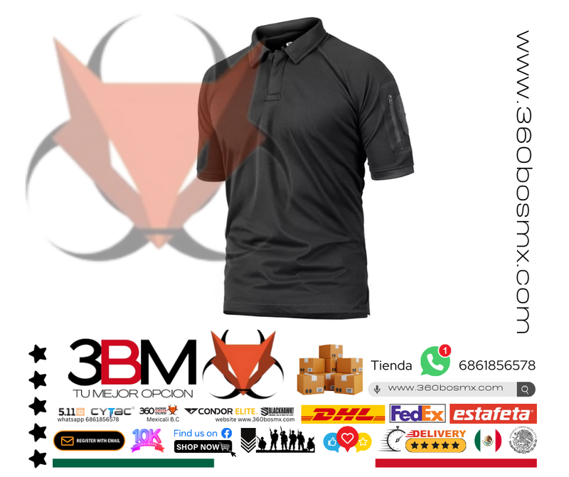 Camisa Polo Manga Corta Negro	XA0012	447