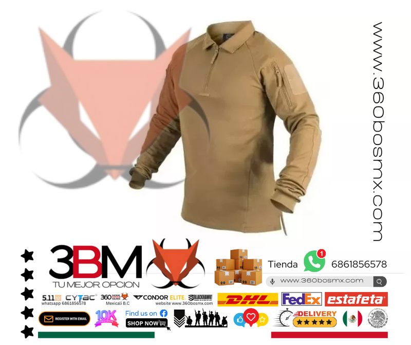 Camisa Polo Manga Larga Coyote	XA0020	447