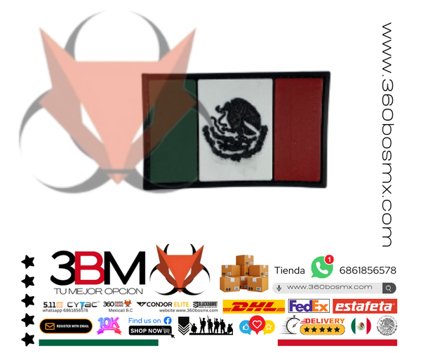 Parche PVC c/ Velcro Bandera Mexico	PA0035	37