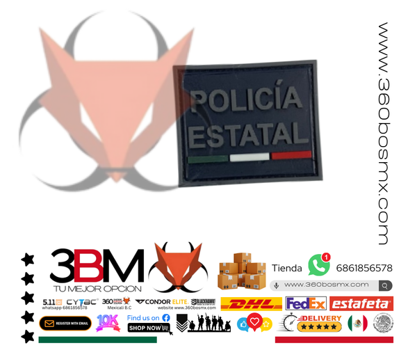 Parche PVC c/ Velcro Policia Estatal	PA0068	37