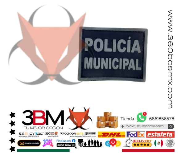 Parche PVC c/ Velcro Policia Municipal	PA0069	37