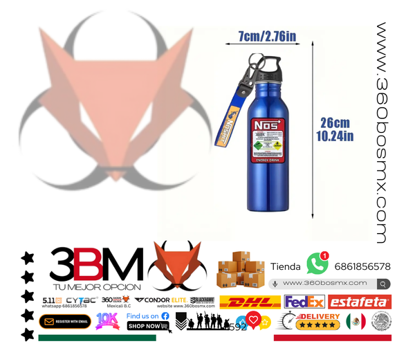Botella De Agua NOS Azul	240	3BM-0346 JD MP MM