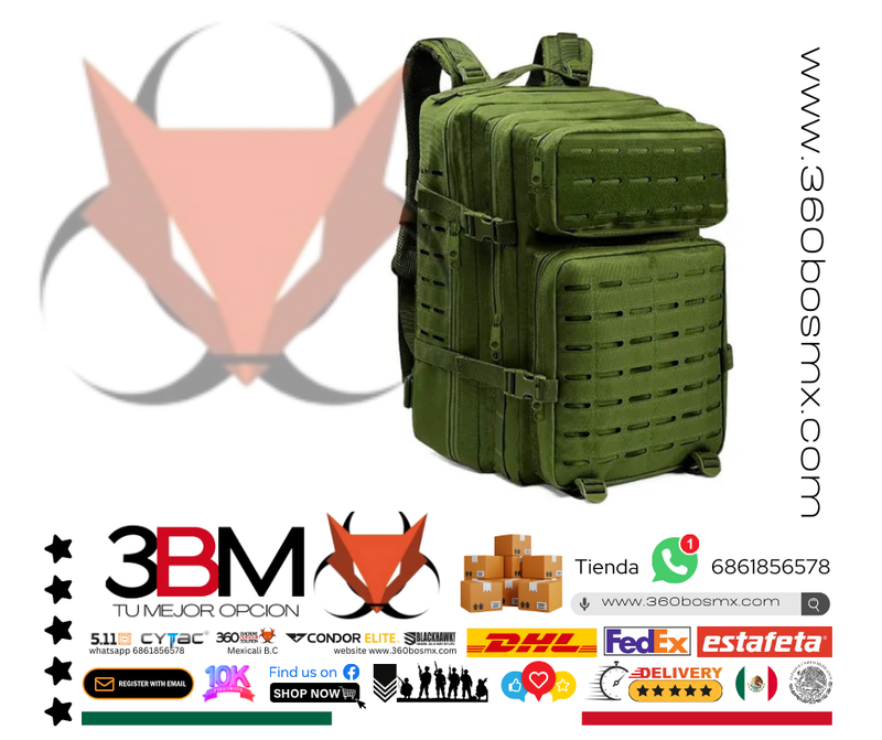Mochila Militar 55L Corte Laser 	832	3BM-0425 MM JD MP