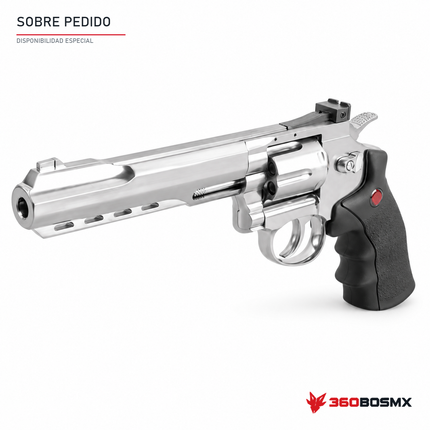 Revólver CO₂ Crosman CRVL357S cañón largo calibre 4.5 mm — Sobre pedido