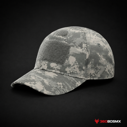 Gorra Táctica con Paneles BQM / MZ-016 - Gris Pixel