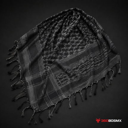 Palestina Shemagh SN026 50% Algodón - Negra