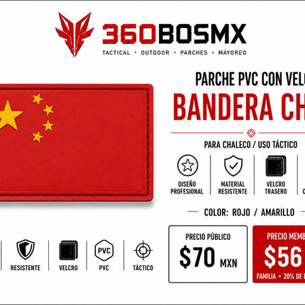 Parche PVC c/ Velcro Bandera