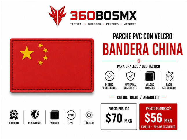 Parche PVC c/ Velcro Bandera