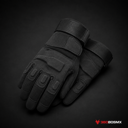 Guantes Tácticos de Dedos Completos GJP736Q - Negro - Hombre