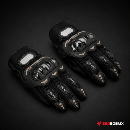 Guantes para Motociclista Antiderrapantes T6B09 - Negro