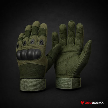 Guantes Tácticos de Uso Rudo ST01 - Verde Militar