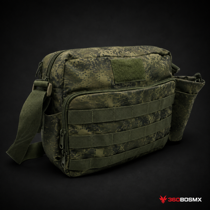 Maletín Cruzado MOLLE con Porta Botella GJ017 - Verde Pixel