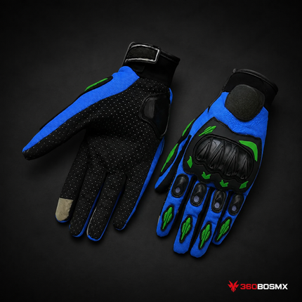Guantes para Motociclista con Nudillos Reforzados B12 - Azul