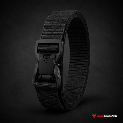 Cinturón Táctico con Hebilla Metálica YD008 - Negro