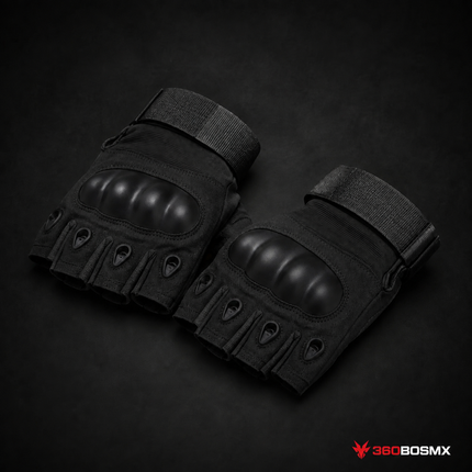 Guantes Tácticos de Dedos Cortos GJP735B - Negro - Mujer