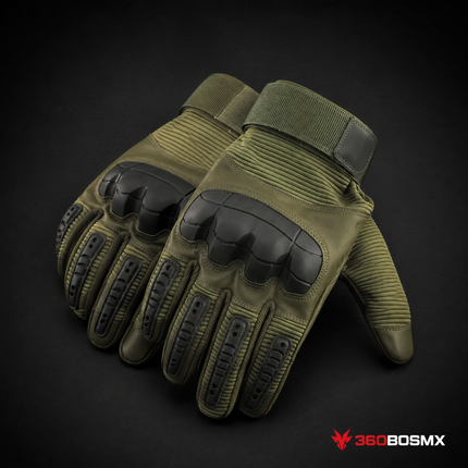 Guantes Tácticos Antiimpacto ST003 - Verde Militar