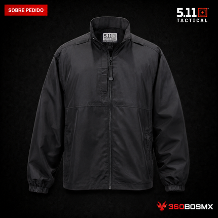 Chaqueta Plegable 5.11 en color Negro, prenda sobre pedido