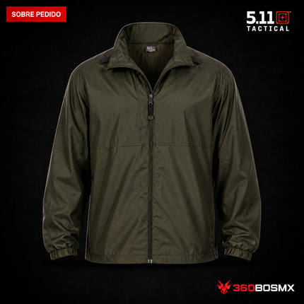 Chaqueta Plegable 5.11 en color Verde Sheriff, prenda sobre pedido