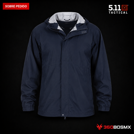 Chaqueta Impermeable de Servicio 5.11 en color Azul Marino Oscuro, prenda sobre pedido