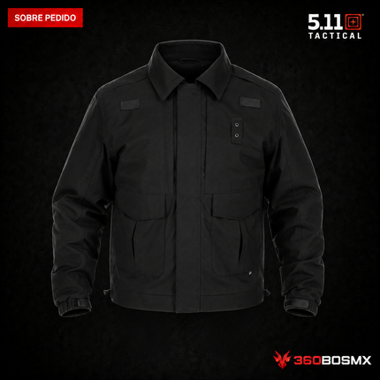 Chaqueta de Patrulla 4 en 1 2.0 5.11 en color Negro, prenda sobre pedido