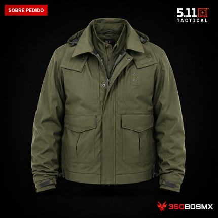 Chaqueta de Patrulla 4 en 1 2.0 5.11 en color Verde Sheriff, prenda sobre pedido