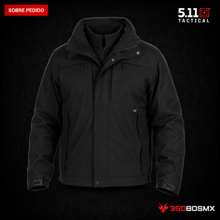 Chaqueta 5 en 1 2.0 5.11 en color Negro, prenda sobre pedido