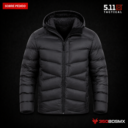 Chaqueta de Pluma Acadia 5.11 en color Negro, prenda sobre pedido
