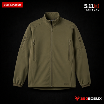 Chaqueta de Servicio Softshell 5.11 en color Verde Ranger, prenda sobre pedido
