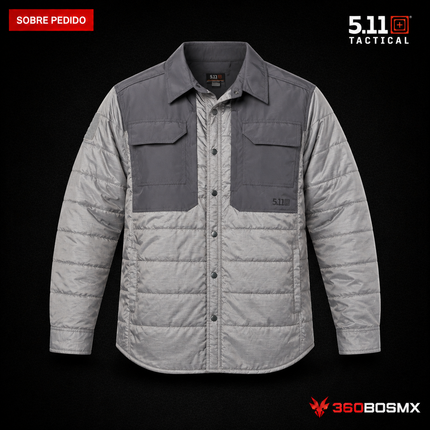 Sobrecamisa Aislante Peninsula 5.11 en color Gris Jaspeado Coin, prenda sobre pedido