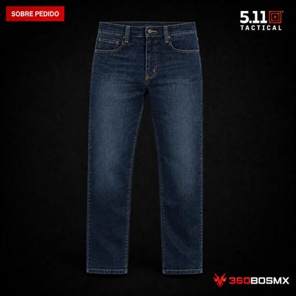 Pantalón 5.11 Defender-Flex Jean para hombre en color Índigo Lavado Piedra, producto sobre pedido