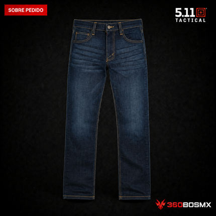 Pantalón 5.11 Defender-Flex Jean para hombre en color Índigo Lavado Oscuro, producto sobre pedido
