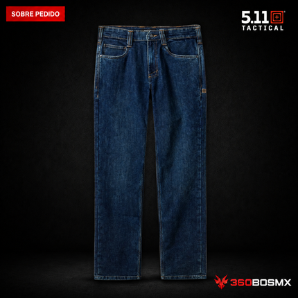 Pantalón 5.11 Defender-Flex Straight Jean para hombre en color Lavado Azul Básico, producto sobre pedido